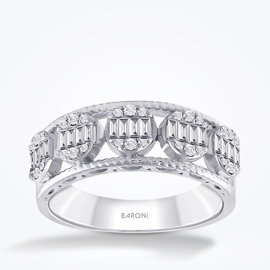 0.45 Karat Pırlanta Baget Yüzük - Baroni Diamond