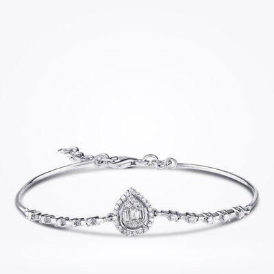 0.45 Karat Pırlanta Damla Baget Kelepçe - 1