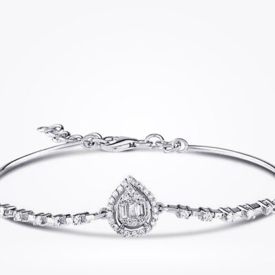 0.45 Karat Pırlanta Damla Baget Kelepçe - 2