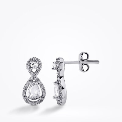 0.46 Karat Elmas Pırlanta Küpe - 1