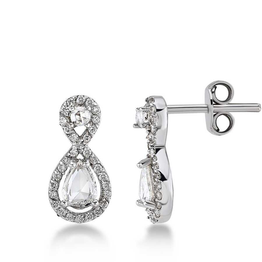 0.46 Karat Elmas Pırlanta Küpe - Baroni Diamond