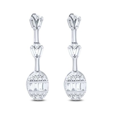 0.46 Karat Pırlanta Baget Küpe - Baroni Diamond (1)