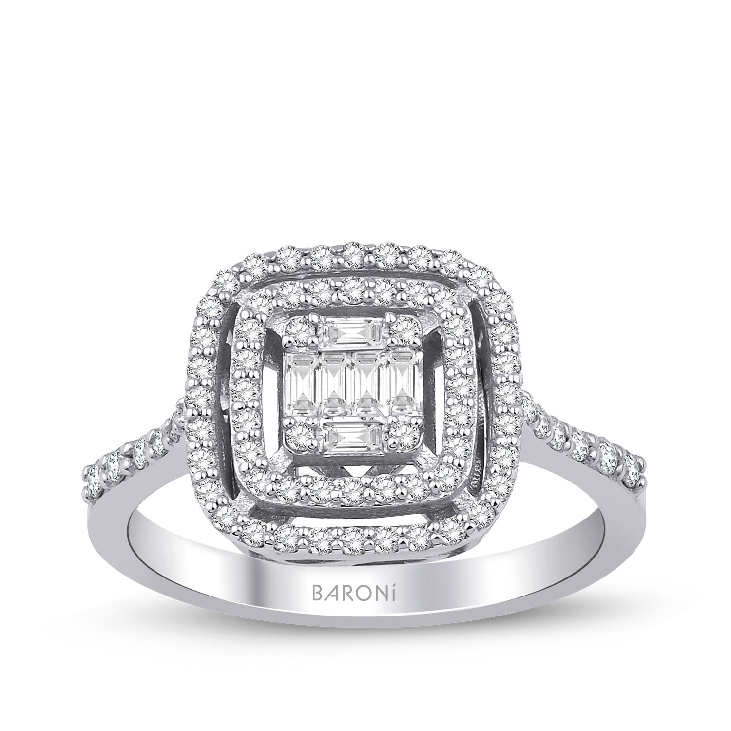 0.46 Karat Pırlanta Baget Yüzük - Baroni Diamond