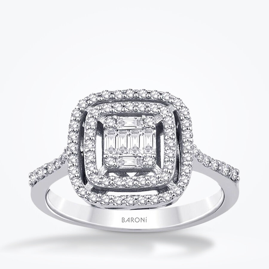 0.46 Karat Pırlanta Baget Yüzük - Baroni Diamond