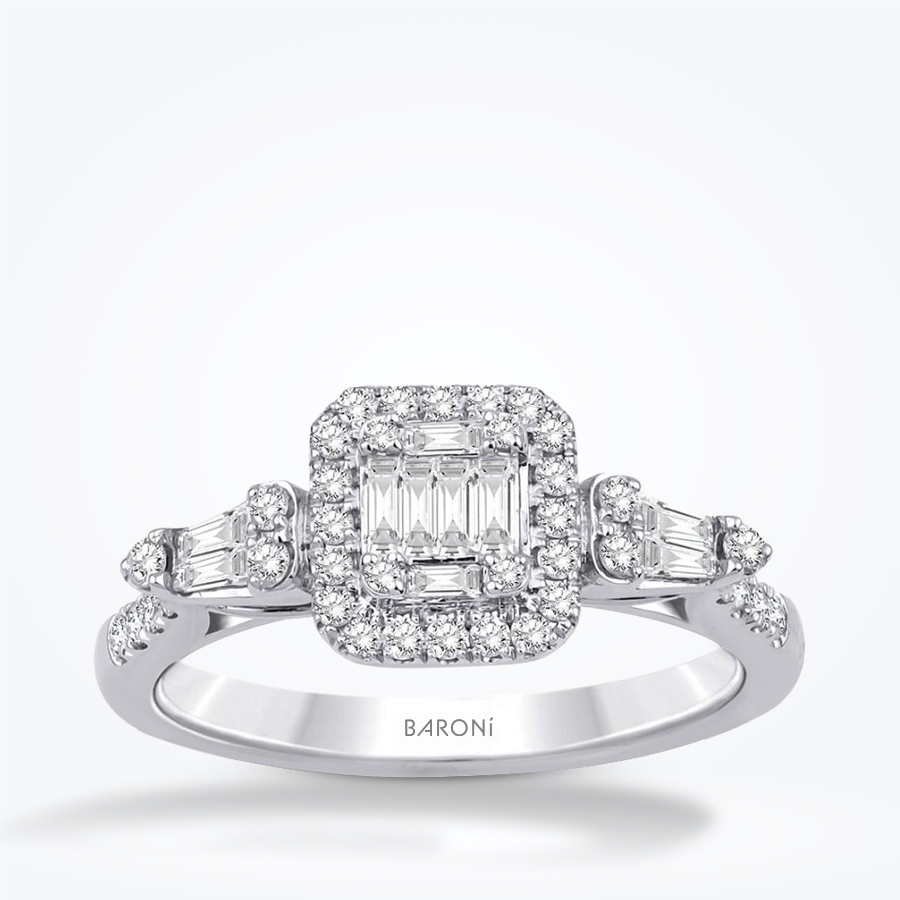 0.46 Karat Pırlanta Baget Yüzük - Baroni Diamond