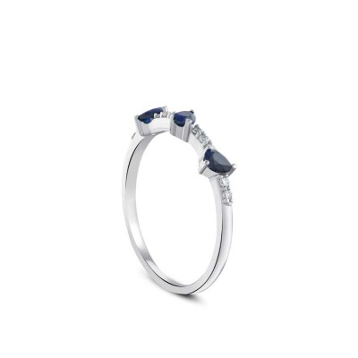 0.46 Karat Pırlanta Safir Yüzük - Baroni Diamond (1)