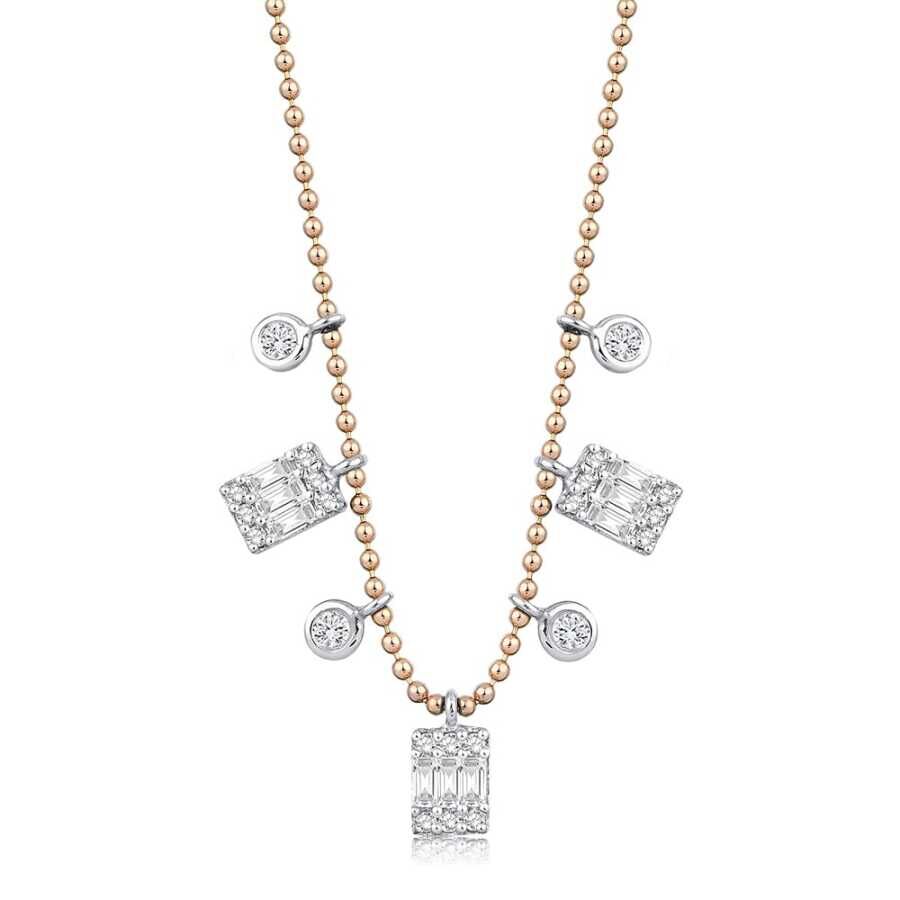 0.46 Karat Pırlanta Trend Baget Kolye - Baroni Diamond