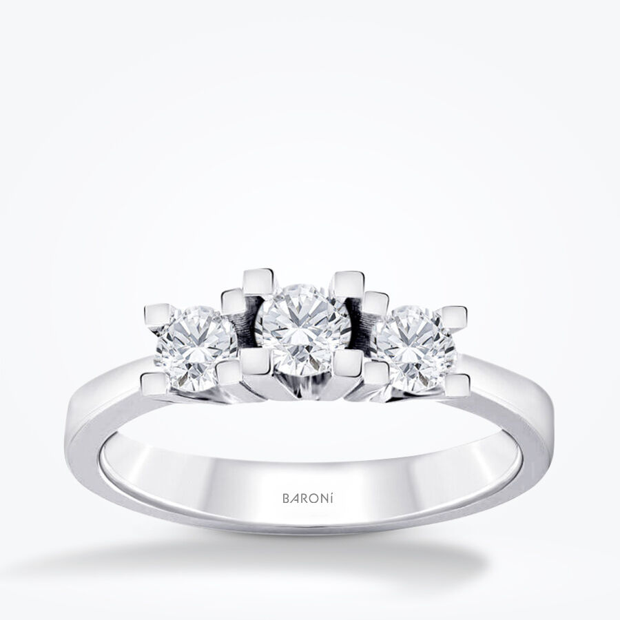 0.46 Karat Pırlanta Tria Yüzük - Baroni Diamond