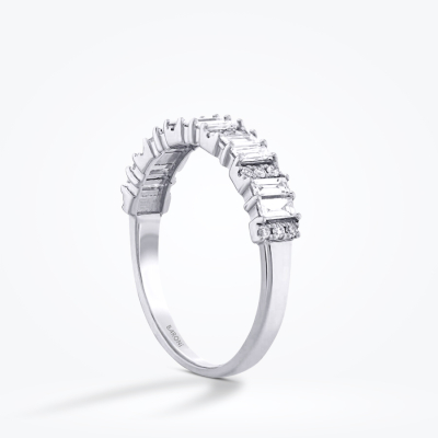 0.47 Karat Pırlanta Baget Yarımtur Yüzük - Baroni Diamond (1)