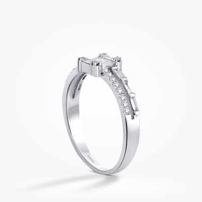 0.47 Karat Pırlanta Baget Yüzük - Baroni Diamond (1)