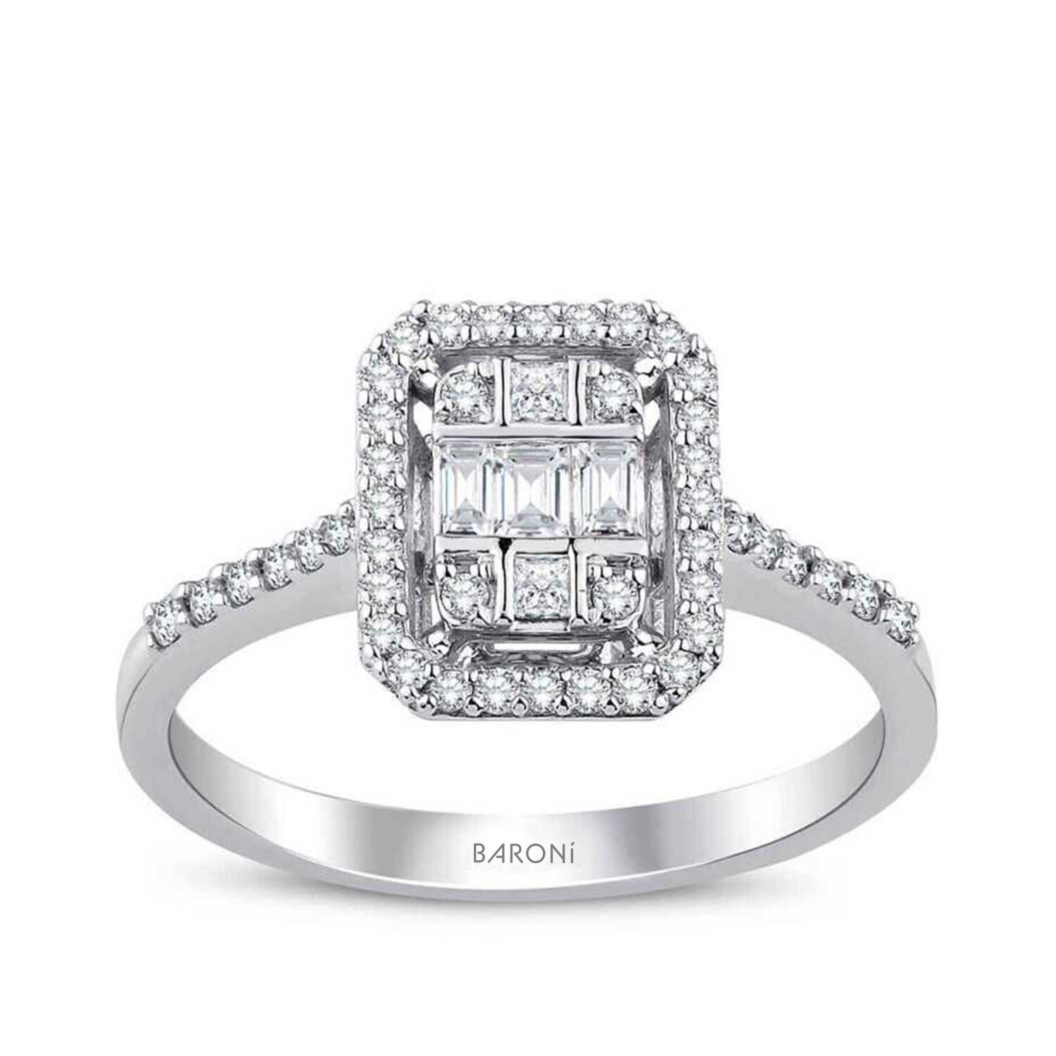 0.47 Karat Pırlanta Baget Yüzük - Baroni Diamond