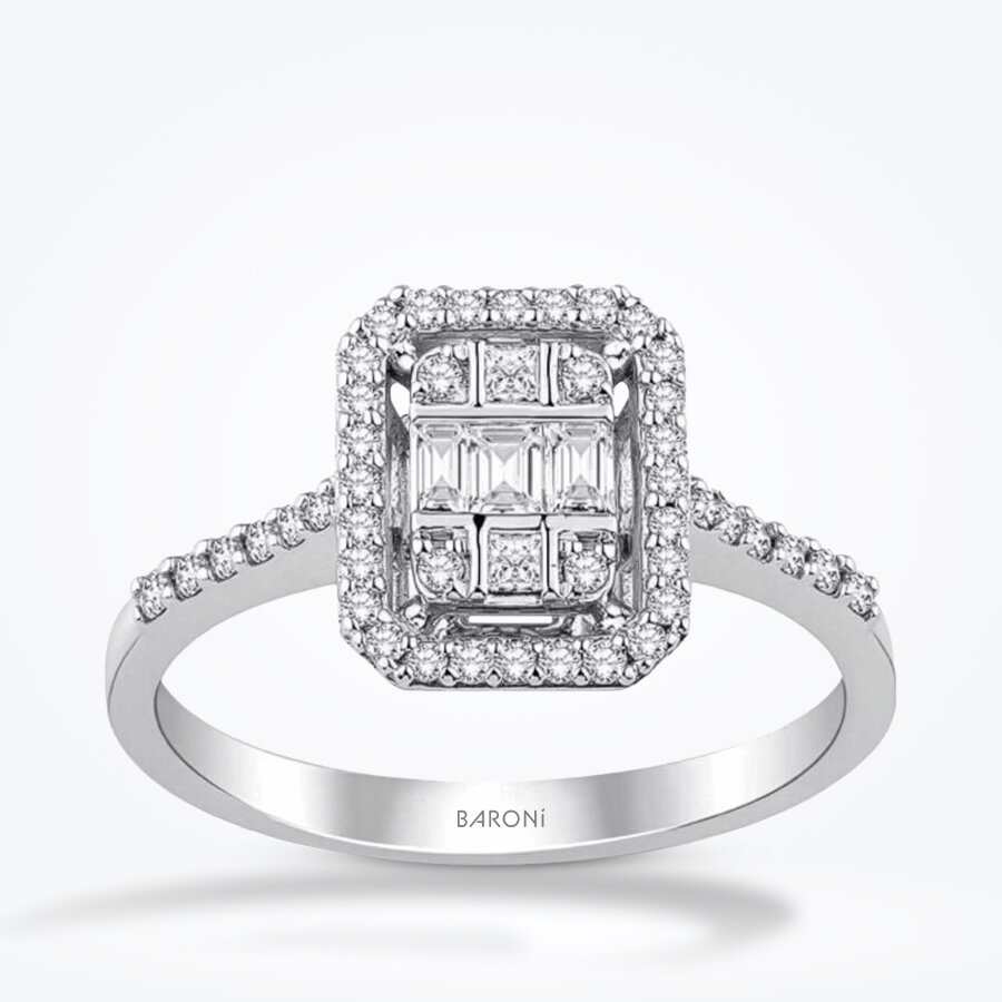 0.47 Karat Pırlanta Baget Yüzük - Baroni Diamond