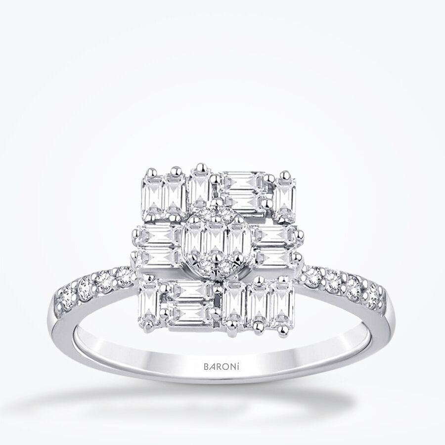 0.47 Karat Pırlanta Baget Yüzük - Baroni Diamond