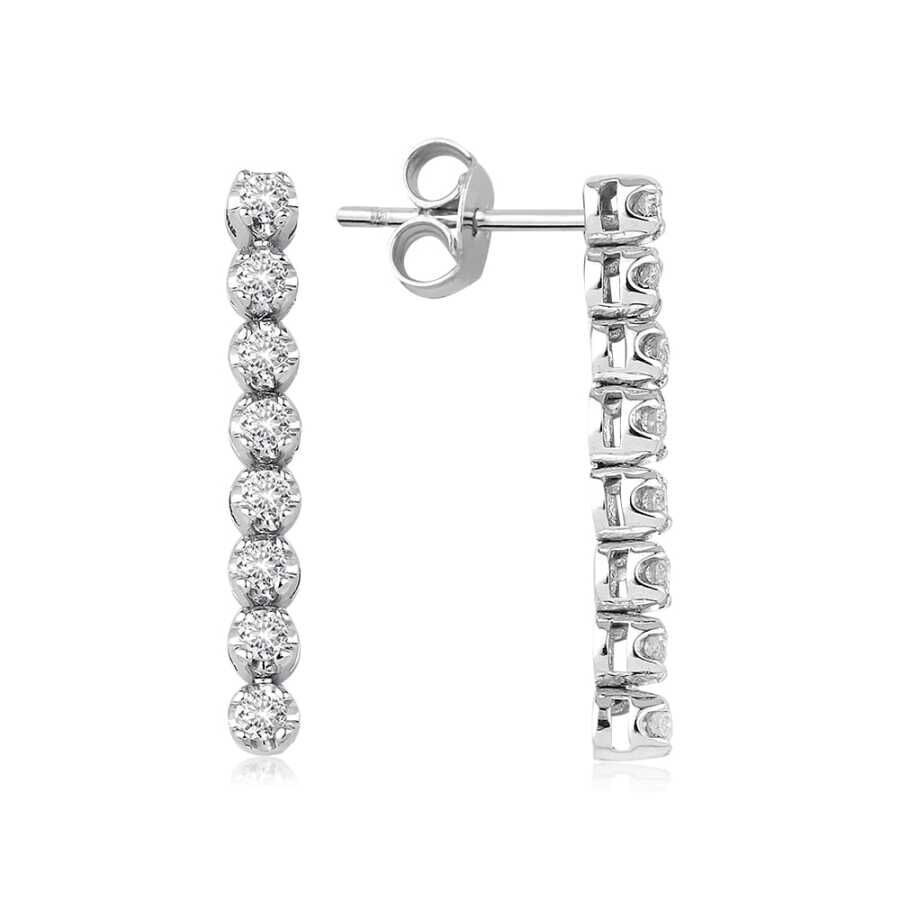 0.47 Karat Pırlanta Su Yolu Küpe - Baroni Diamond