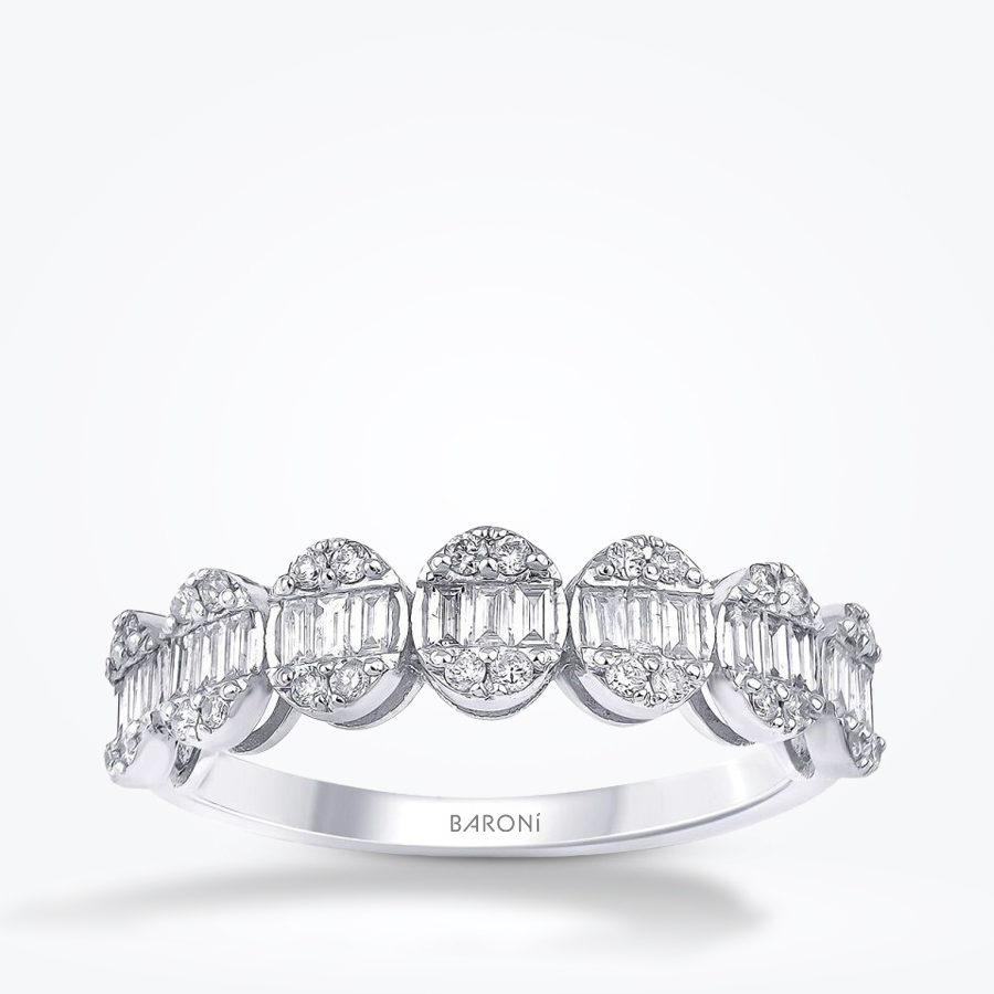 0.48 Karat Pırlanta Baget Yüzük - Baroni Diamond