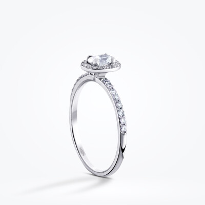 0.48 Karat Pırlanta Oval Tektaş Yüzük - 2