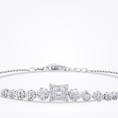 0.49 Karat Pırlanta Baget Trend Bileklik - Baroni Diamond (1)