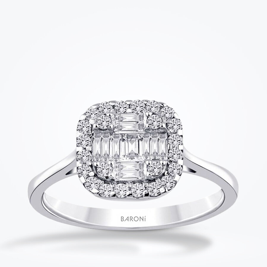 0.49 Karat Pırlanta Baget Yüzük - Baroni Diamond