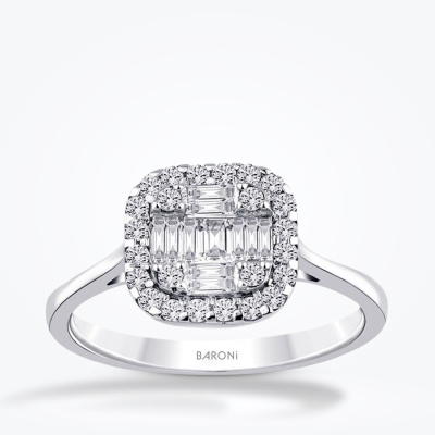 0.49 Karat Pırlanta Baget Yüzük - Baroni Diamond