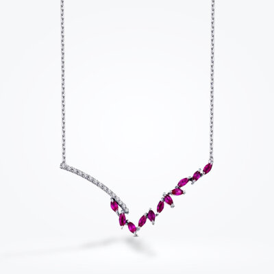 0.49 Karat Pırlanta Yakut Kolye - Baroni Diamond (1)