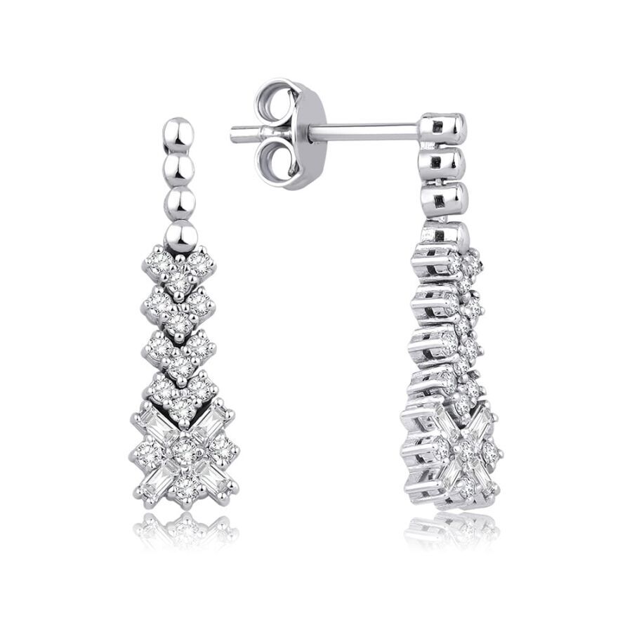 0.50 Karat Pırlanta Baget Küpe - Baroni Diamond