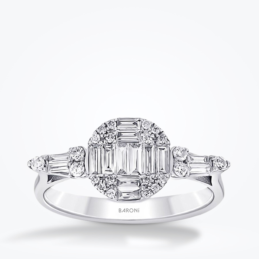 0.50 Karat Pırlanta Baget Yüzük - Baroni Diamond
