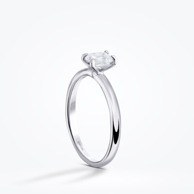 0.50 Karat Pırlanta Emerald Tektaş Yüzük - 2