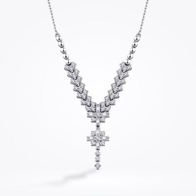 0.69 Karat Pırlanta Baget Kolye - Baroni Diamond (1)