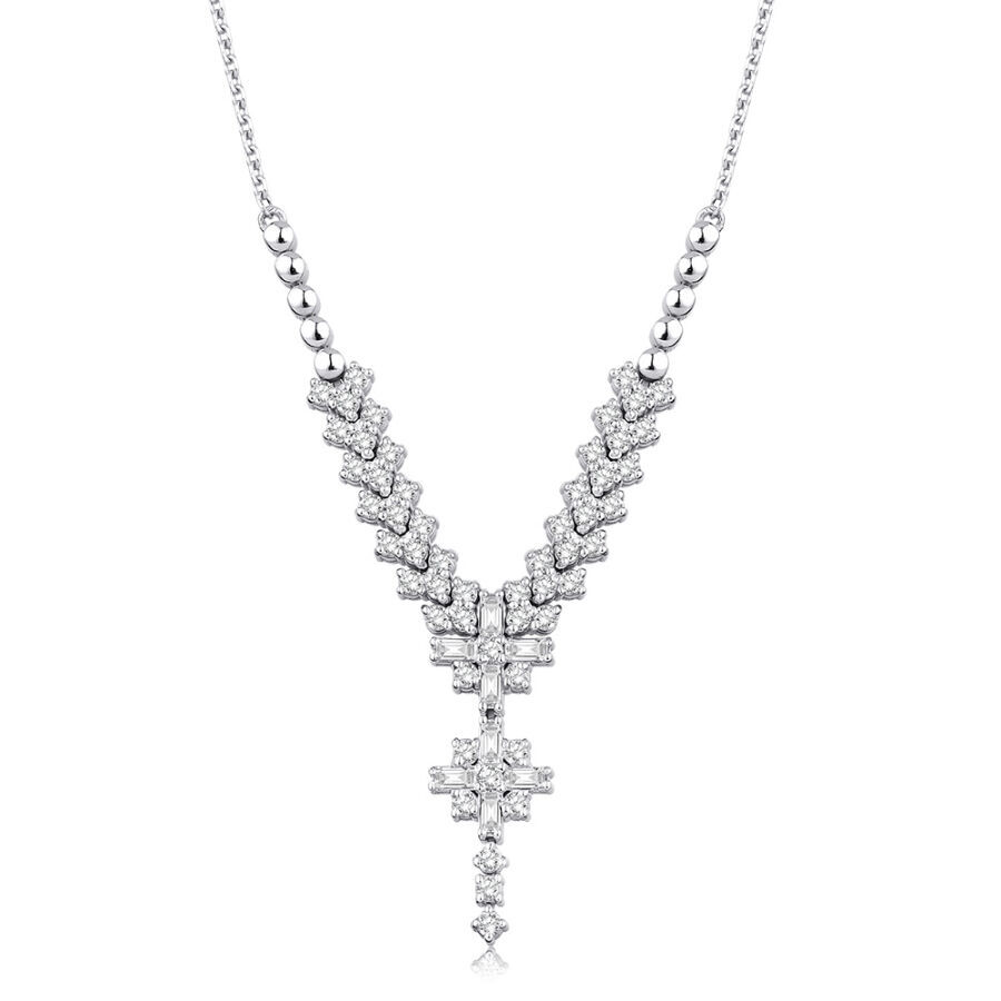 0.69 Karat Pırlanta Baget Kolye - Baroni Diamond