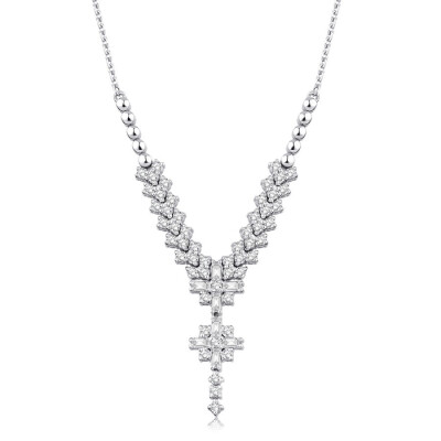 0.69 Karat Pırlanta Baget Kolye - Baroni Diamond
