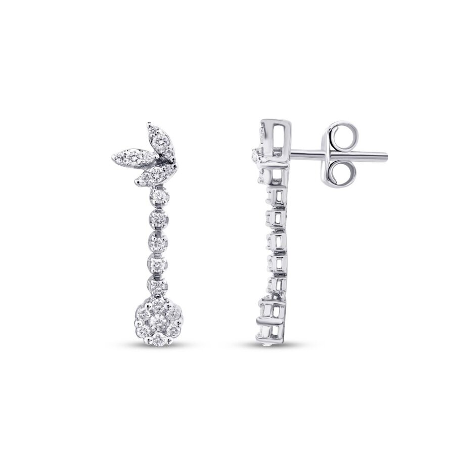 0.52 Karat Pırlanta Lotus Küpe - Baroni Diamond