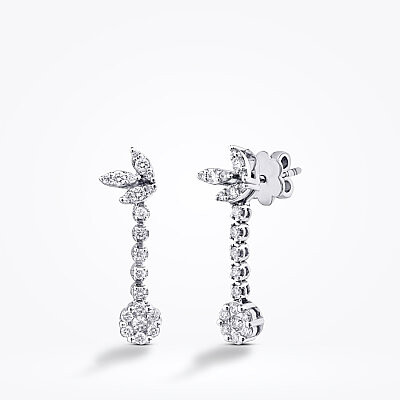 0.52 Karat Pırlanta Lotus Küpe - Baroni Diamond (1)