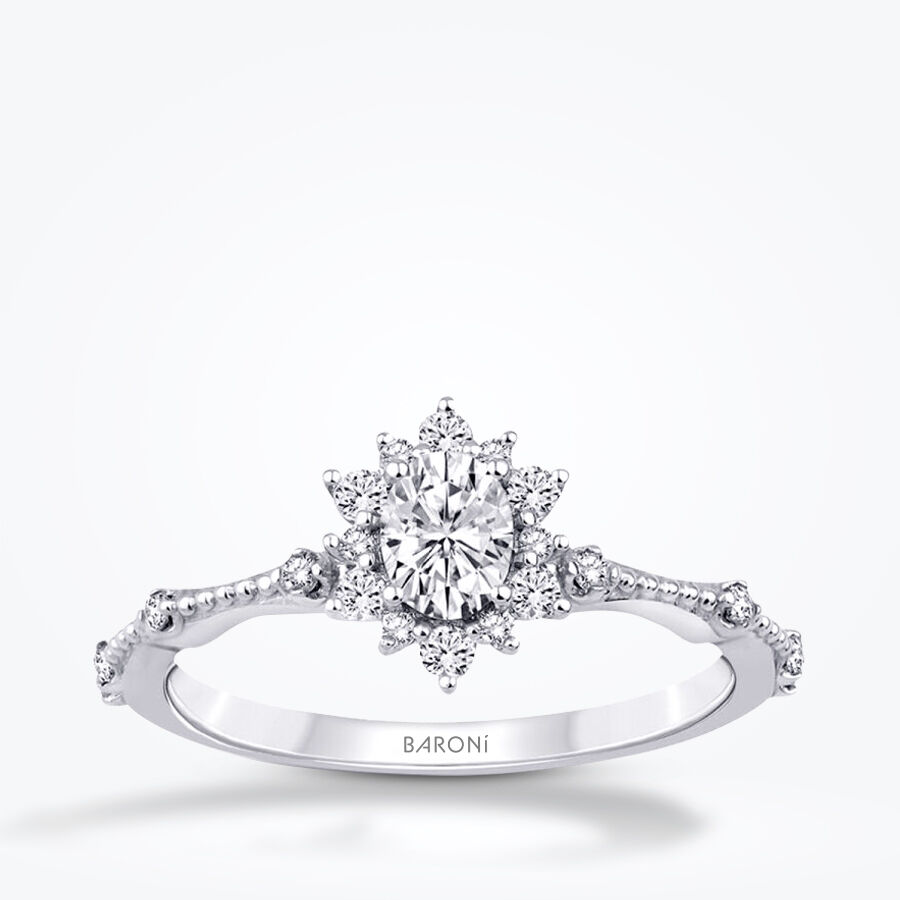 0.52 Karat Pırlanta Lotus Tektaş Yüzük - Baroni Diamond