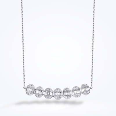 0.54 Karat Pırlanta Baget Kolye - Baroni Diamond (1)