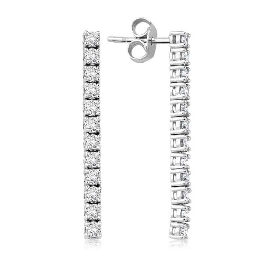 0.54 Karat Pırlanta Su Yolu Küpe - Baroni Diamond