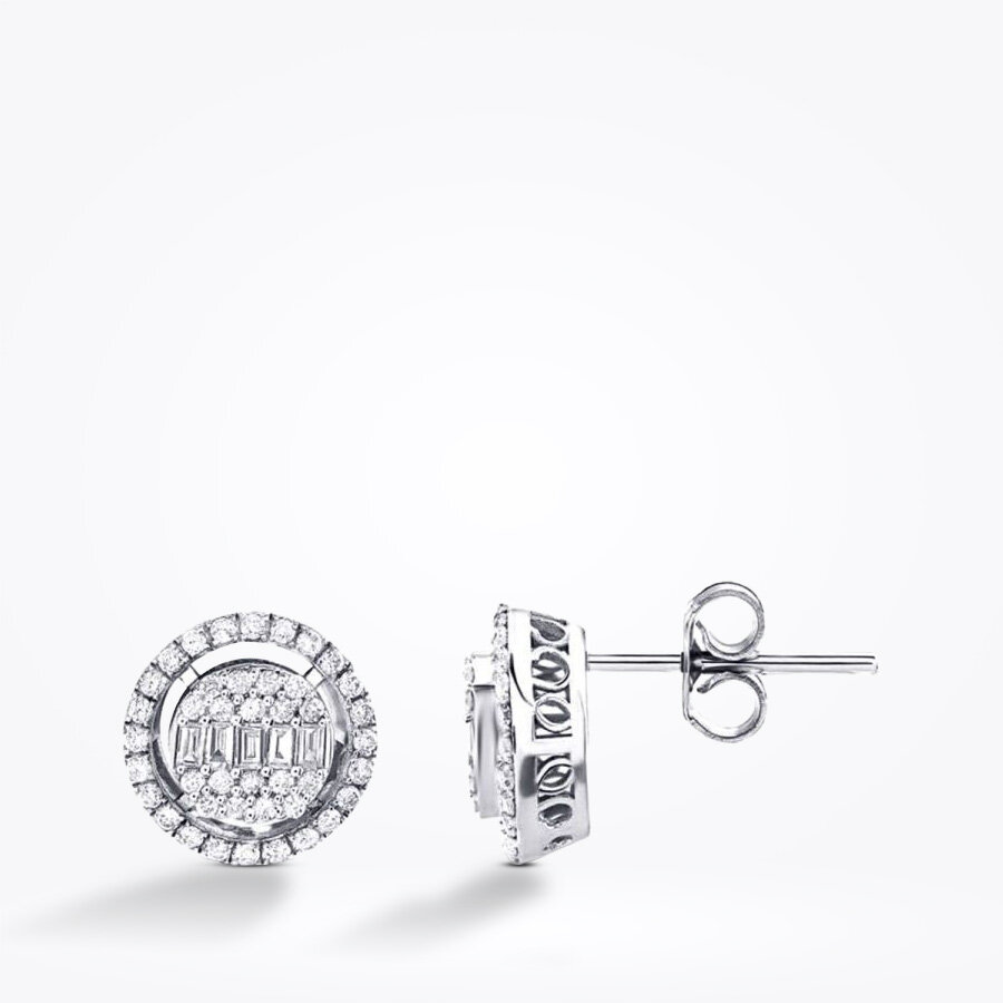 0.55 Karat Pırlanta Baget Küpe - Baroni Diamond