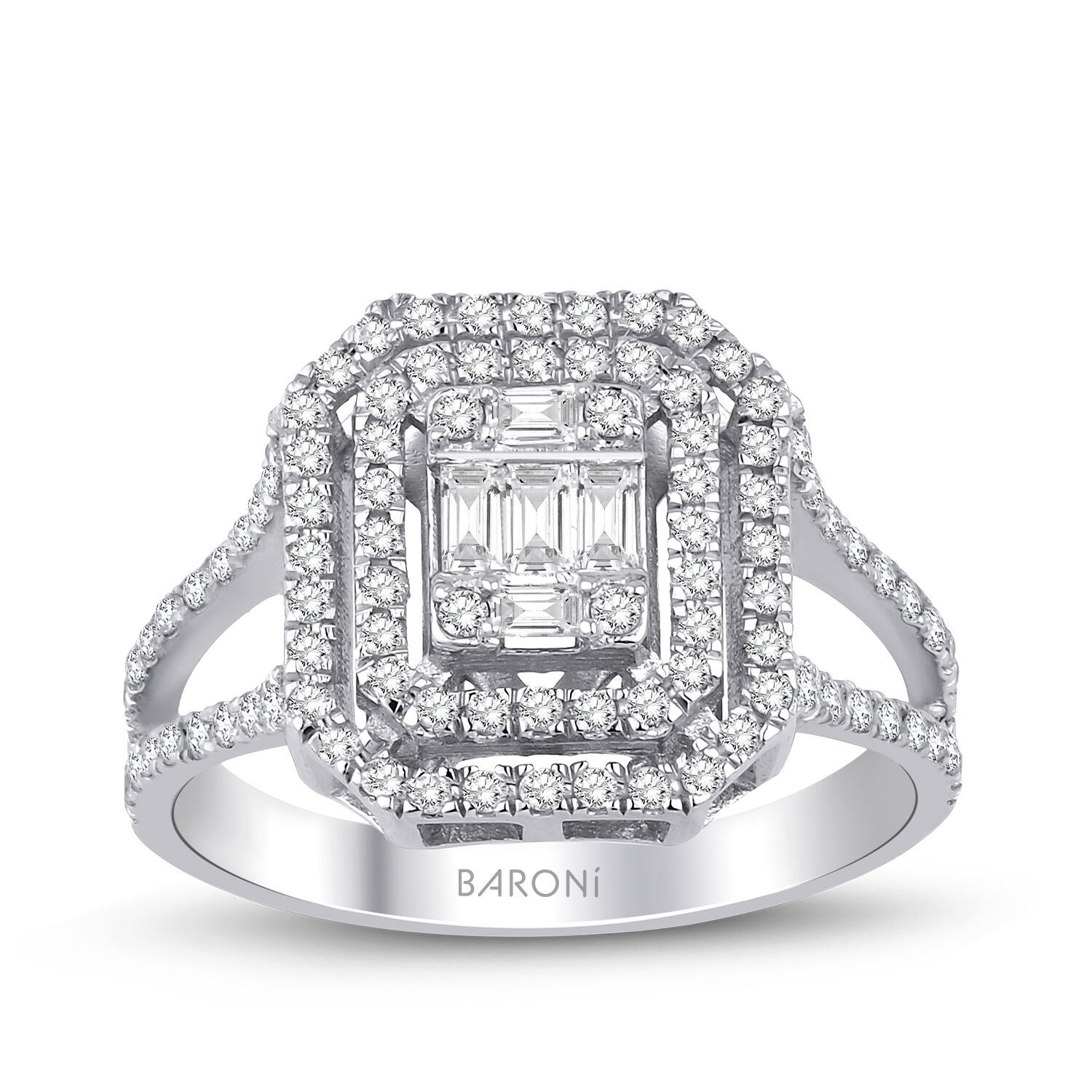 0.55 Karat Pırlanta Baget Yüzük - Baroni Diamond