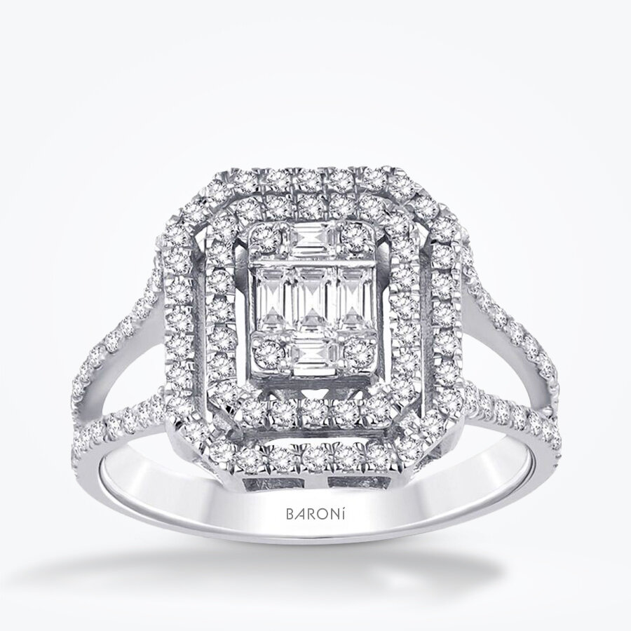 0.55 Karat Pırlanta Baget Yüzük - Baroni Diamond