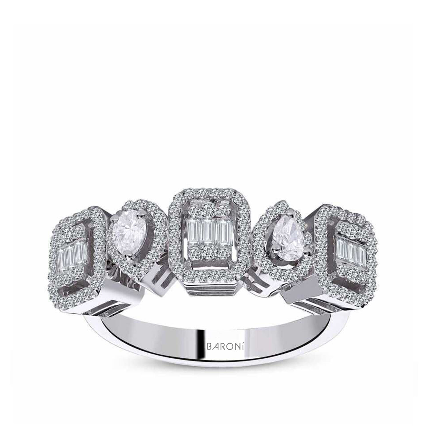 0.55 Karat Pırlanta Baget Yüzük - Baroni Diamond