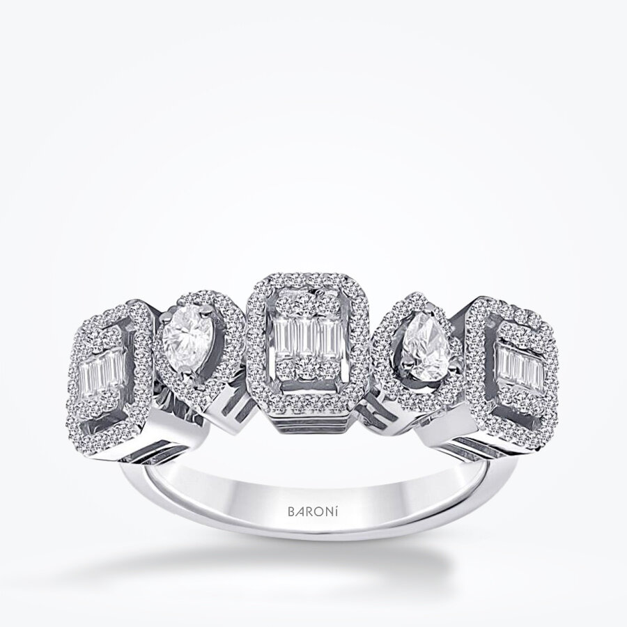 0.55 Karat Pırlanta Baget Yüzük - Baroni Diamond
