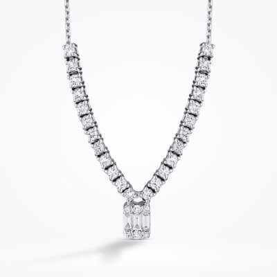 0.56 Karat Pırlanta Baget Kolye - 1