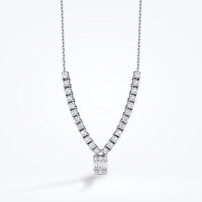 0.56 Karat Pırlanta Baget Kolye - Baroni Diamond (1)