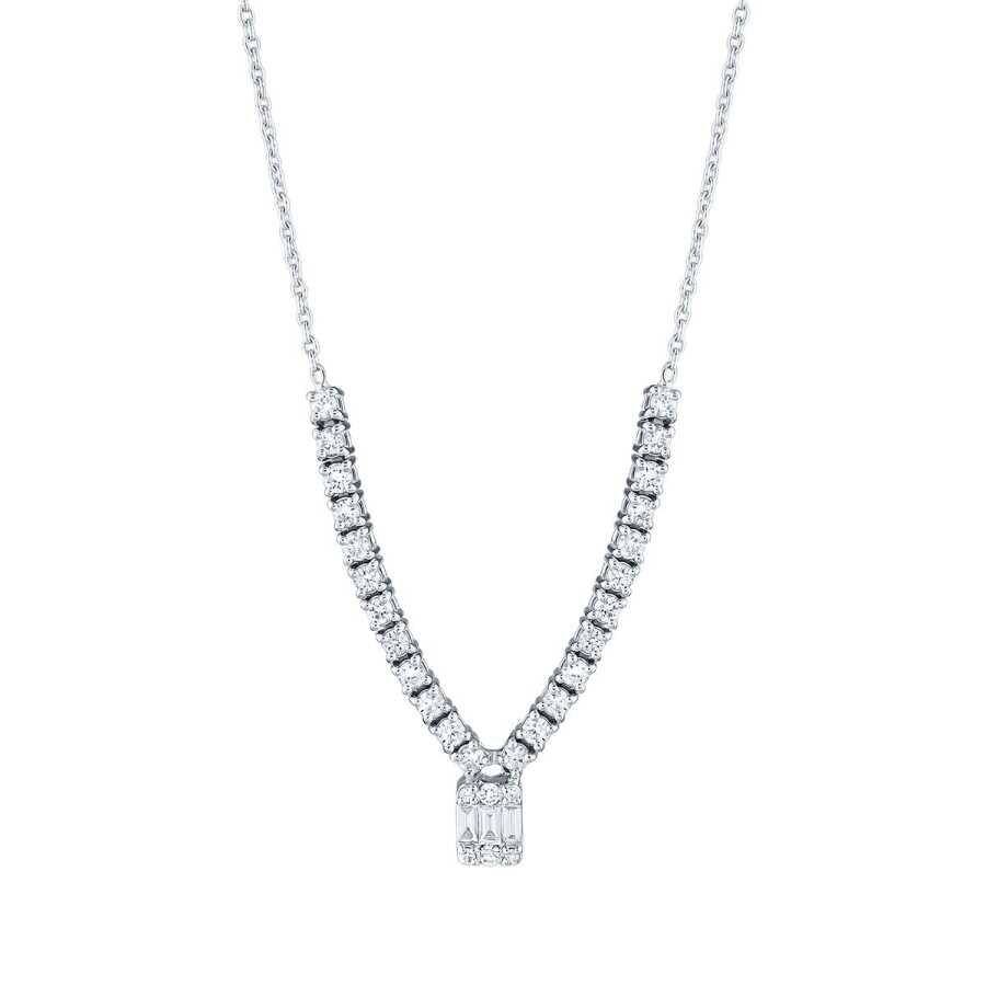 0.56 Karat Pırlanta Baget Kolye - Baroni Diamond