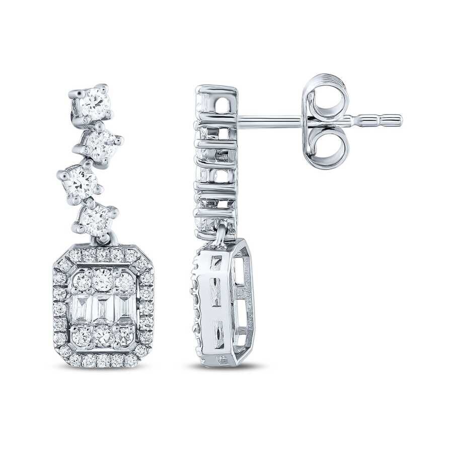 0.56 Karat Pırlanta Baget Küpe - Baroni Diamond