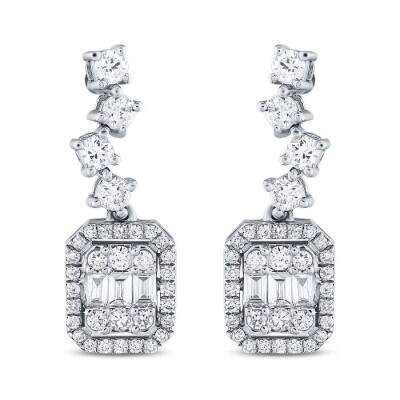 0.56 Karat Pırlanta Baget Küpe - Baroni Diamond (1)