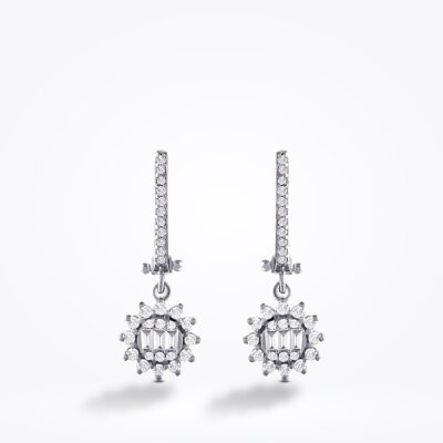 0.56 Karat Pırlanta Baget Küpe - Baroni Diamond (1)