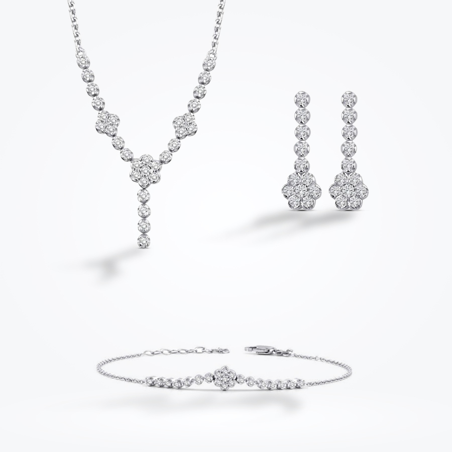 0.56 Karat Pırlanta Çiçek Trend Set - Baroni Diamond