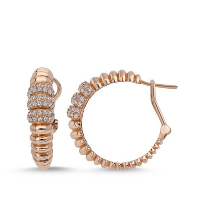 0.56 Karat Pırlanta Halka Küpe - 1