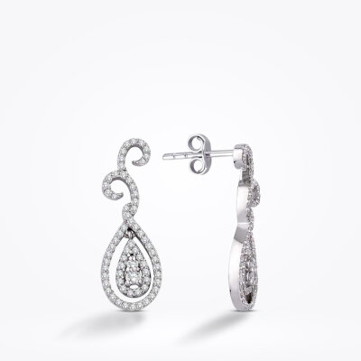 0.56 Karat Pırlanta Trend Küpe 