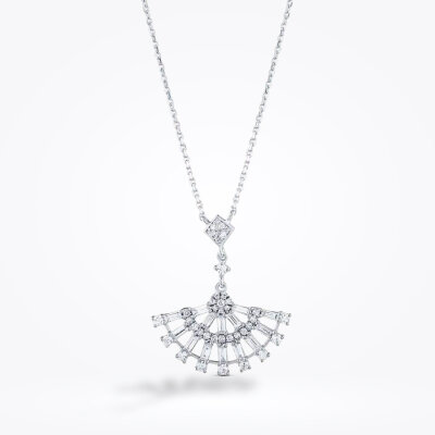 0.57 Karat Pırlanta Baget Kolye - 1